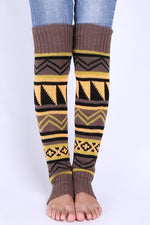 Aztec Print Leg Warmers