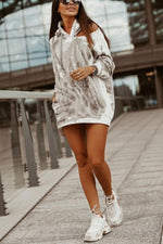 She's Chic Distressed Tie Dye Knit Hoodie