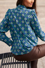 Choose Happiness Printed Bowknot Neck Blouse