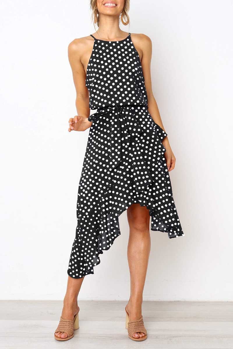 Irregular Polka Dot Dress (3 Colors)