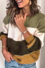 Color Block Loose Sweater