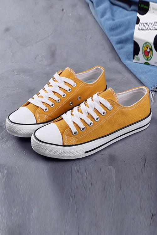 Classical Lace Up Canvas Sneakers