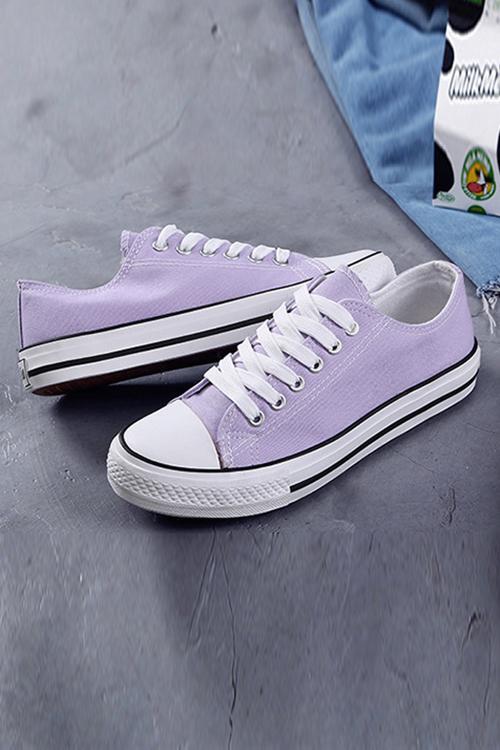 Classical Lace Up Canvas Sneakers