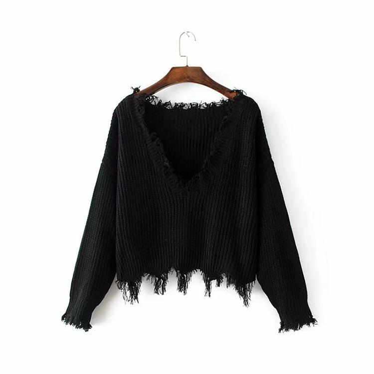 Florcoo V Neck Winter Knit Sweater 3 Colors