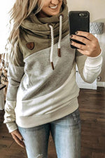 Color Block Drawstring Hoodie