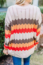 Casual Striped Contrast Sweater