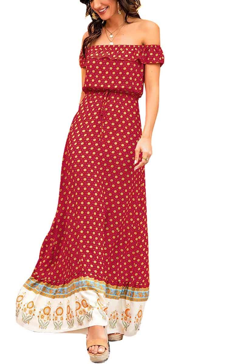 Bohemian Short Sleeve Dress(3 colors)