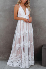 True Romance Pleated Tulle Maxi Dress