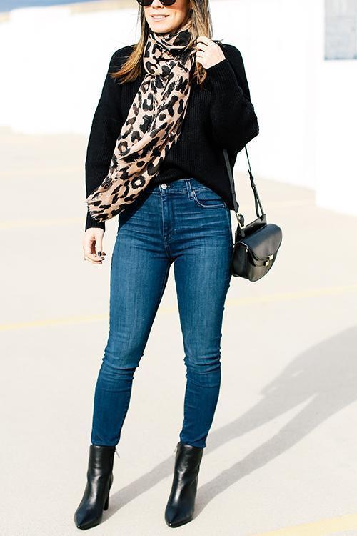 Leopard Print Warm Scarf