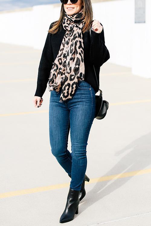 Leopard Print Warm Scarf