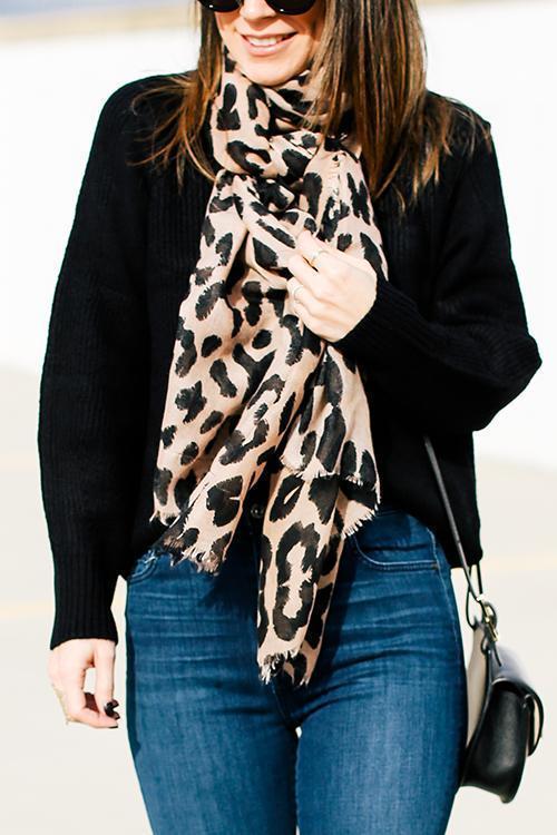 Leopard Print Warm Scarf