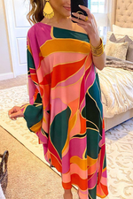 Sunburst Energy Colorblock Midi Dress
