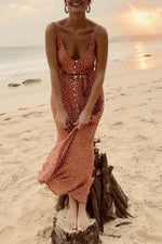 Florcoo Polka Dot Beach Dress（2colors）