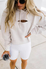 Safe and Sound Cutout Sporty  Hoodie
