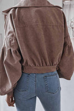 Corduroy Long Sleeve Coat Tops(3 Colors)