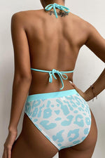 Vitamin Sea Leopard Strappy Ribbed Bikini