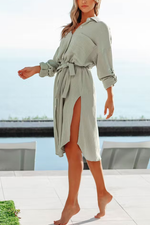 Bodega Bay Cotton Cover-up Shirt Dress