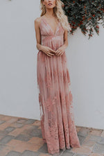 True Romance Pleated Tulle Maxi Dress