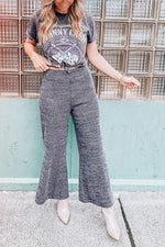 Mid Waist Flares Pants