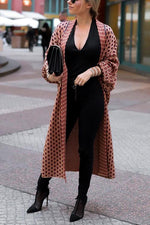 Digital Print Long Sleeve Cardigan Coat