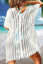 Hollowed-out Knits Beach Cover Up