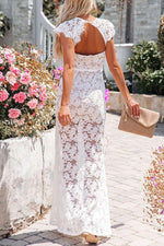 Our Together Is Forever Plunging Lace Maxi Dress