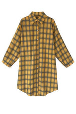 Button Plaid Long Sleeve Shirt