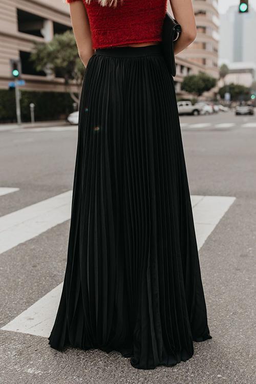 Pleated Maxi Skirts