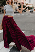 Pleated Maxi Skirts