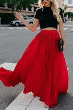 Pleated Maxi Skirts