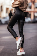 Nyla Faux Leather Lace Up Legging Pants