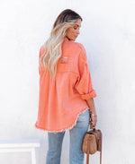Casual Button Down Long Sleeve Top Jacket