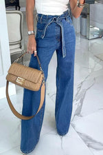 Belted Loose High Waist Jeans