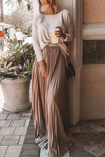 Pleated Maxi Skirts