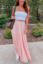 Chiffon High Waist Maxi Skirts