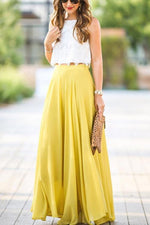 Chiffon High Waist Maxi Skirts