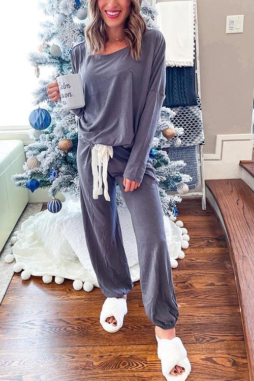 Drawstring Loose Lounge Pants