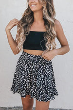 Print Drawstrig Skirts