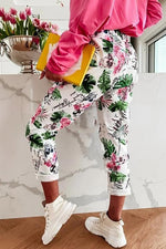 Floral Print Drawstring Jogger