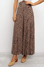 Leopard Print Wide Leg Pants