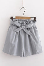 Bow Tie Elastic Waist Shorts