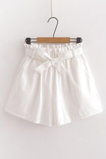 Bow Tie Elastic Waist Shorts