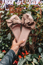 Bow Straw Slipper