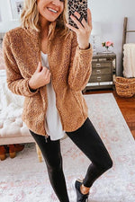 Classical Fluffy  Fleece Zipper Jackets