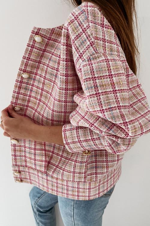 Pearl Button Plaid Jackets