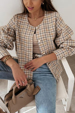 Pearl Button Plaid Jackets