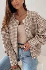 Pearl Button Plaid Jackets