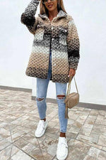 Ombre Knitted Wool Shacket