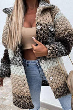 Ombre Knitted Wool Shacket