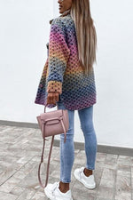 Ombre Knitted Wool Shacket